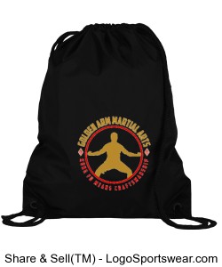 Golden Arm Martial Arts Drawstring Bag Design Zoom